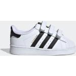 Hvide adidas Superstar Sneakers med velcro i Læder Med velcro Størrelse 19 til Børn 