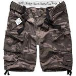 Sorte Surplus Plus size shorts i Bomuld med Bælte Størrelse XL med Camouflage til Damer 