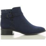 Blå Chelsea støvler i Kunstlæder blokhæle med rem Størrelse 38 til Damer på udsalg 