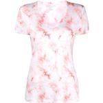 Pinke Majestic Filatures Økologiske Bæredygtige Kortærmede t-shirts i Lyocell med V-udskæring med korte ærmer Størrelse XL til Damer på udsalg 