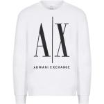 Hvide Sporty Armani Exchange Sweatshirts i Bomuld Størrelse XL til Herrer 