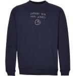 Sweatshirt Malmoe Local Planet Navy Tops Sweatshirts & Hoodies Sweatshirts Blue DEDICATED
