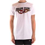 Ecru Casual Philipp Plein T-shirts Størrelse XL til Herrer på udsalg 
