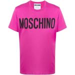 Magenta MOSCHINO T-shirts med rund hals med rund udskæring med korte ærmer Størrelse XL til Herrer 