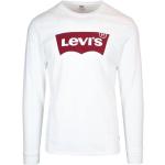 Ecru Sporty LEVI'S Efterårs T-shirts med rund hals med rund udskæring Med lange ærmer Størrelse XL til Herrer på udsalg 