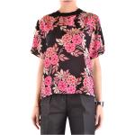 Pinke MSGM Sommer T-shirts med rund hals med rund udskæring med korte ærmer Størrelse XL med Blomstermønster til Damer på udsalg 