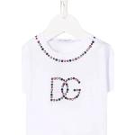 Hvide Dolce & Gabbana Kortærmede T-shirts til Piger fra Miinto.dk med Gratis fragt på udsalg 