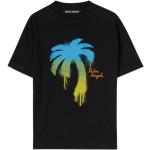 Sorte Farverige Palm Angels T-shirts med rund hals i Bomuld med korte ærmer Størrelse XL til Herrer på udsalg 