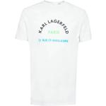 Hvide Karl Lagerfeld Økologiske Bæredygtige Kortærmede t-shirts i Bomuld med korte ærmer Størrelse XXL til Herrer på udsalg 