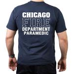 T-Shirt Chicago Fire Department – Paramedic – Chicago Fire Engine blue navy Size:L