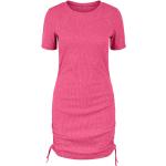 Pinke Korte Pieces Aftenkjoler med rund udskæring Størrelse XL til Damer på udsalg 