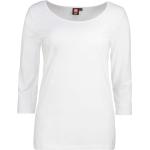 Hvide ID® T-shirts med 3/4-ærmer Med 3/4 ærmer Størrelse XL på udsalg 