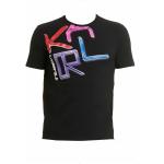 Sorte Karl Lagerfeld Efterårs T-shirts med tryk i Bomuld Størrelse XL til Herrer 