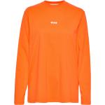 "T-Shirt Tops T-shirts & Tops Long-sleeved Orange MSGM"