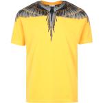 Gule Marcelo Burlon T-shirts med rund hals i Bomuld med rund udskæring med korte ærmer Størrelse XL til Herrer 