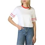 Hvide Calvin Klein Kortærmede t-shirts i Bomuld med rund udskæring med korte ærmer Størrelse XL til Damer på udsalg 