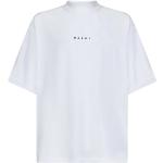 Hvide Elegant MARNI Økologiske Bæredygtige T-shirts med tryk i Bomuld Størrelse XL til Herrer på udsalg 