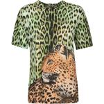 Roberto Cavalli T-shirts med rund hals i Bomuld med rund udskæring med korte ærmer Størrelse XL med Leopard til Damer på udsalg 