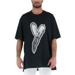 Sorte Y-3 T-shirts med 3/4-ærmer i Bomuld Med 3/4 ærmer Størrelse XL til Herrer på udsalg 