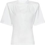 Hvide The Attico T-shirts med rund hals i Bomuld med Skulderpuder med rund udskæring med korte ærmer Størrelse XL til Damer på udsalg 