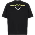 Sorte Prada T-shirts med rund hals i Bomuld med rund udskæring med korte ærmer Størrelse XL til Herrer 