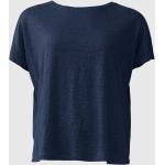 Indigo T-shirts i Hør med rund udskæring Størrelse XL til Damer 