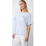 Blå Sunseeker T-shirts med rund hals i Bomuld med rund udskæring Størrelse XL med Striber til Damer 
