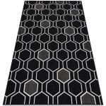 Tæppe SPRING 20404993 Hexagon streng, looping - sort 80x150 cm