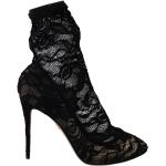 Sorte Dolce & Gabbana Højhælede støvler med spidse skosnuder Størrelse 41 til Damer på udsalg 