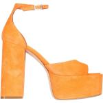 Orange Sommer Sandaler med hæl med rem Hælhøjde over 9 cm Størrelse 38.5 til Damer 