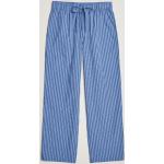 Blå Pyjamas i Poplin Størrelse XL med Striber til Herrer 