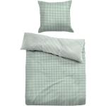 Ternet sengetøj 140x220 cm - Stribet Sengelinned i 100% bomuld - Grøn - Vendbart design - Tom Tailor