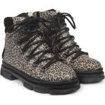 Brune Angulus Læderstøvler i Læder Med lynlåse Størrelse 38 Vandtætte med Leopard til Piger på udsalg 