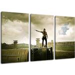The Walking Dead 3-Piece Canvas Art Print Total Format 120 x 80 cm High Quality Art Print as Wall Art Cheaper than an Oil Painting Attention Not a Poster or Poster