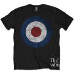 The Who Men's Target Distressed Short Sleeve T-Shirt, Black, Medium