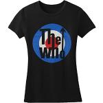 The Who Damen, T-Shirt, Target Classic, GR. 36 (Herstellergröße:Medium), Schwarz (Black)