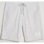 Thom Browne Seersucker Drawstring Board Shorts Light Grey
