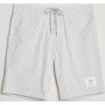 Thom Browne Seersucker Drawstring Board Shorts Light Grey