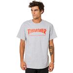 Thrasher T-shirts - Thrasher Skate Mag Logo T-shirt, Grey/Red Size L