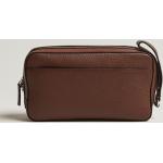 Tiger of Sweden Wes Grained Leather Toilet Bag Brown