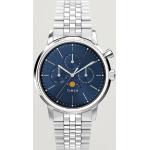 Blå Vandtætte Timex Marlin Quartz Kronograf Armbåndsure til Herrer 