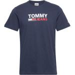Blå Tommy Hilfiger T-shirts med tryk Størrelse XL 
