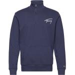 Tjm Reg Signature Half Zip Tops Sweatshirts & Hoodies Sweatshirts Navy Tommy Jeans