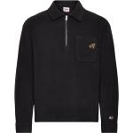 Tjm Rlx Signature 1/2 Zip Fleece Tops Sweatshirts & Hoodies Fleeces & Midlayers Black Tommy Jeans