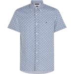 Tommy Hilfiger - Skjorte W-Co/Li Geo Prt SF Shirt S/S - Blå - S