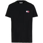 Sorte Tommy Hilfiger Økologiske Bæredygtige Kortærmede t-shirts i Jersey med rund udskæring med korte ærmer Størrelse XL til Herrer 