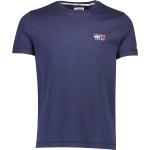 Blå Tommy Hilfiger Økologiske Bæredygtige T-shirts med rund udskæring Størrelse XL til Herrer 