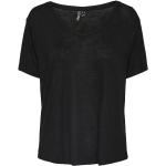 Sorte Pieces Kortærmede t-shirts med V-udskæring med korte ærmer Størrelse XL til Damer 