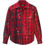 Røde Desigual Langærmede skjorter i Bomuld med V-udskæring Med lange ærmer Størrelse 3 XL med Tern til Damer på udsalg 