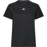Sorte adidas Performance Essentials T-shirts med rund hals med korte ærmer Størrelse XL 